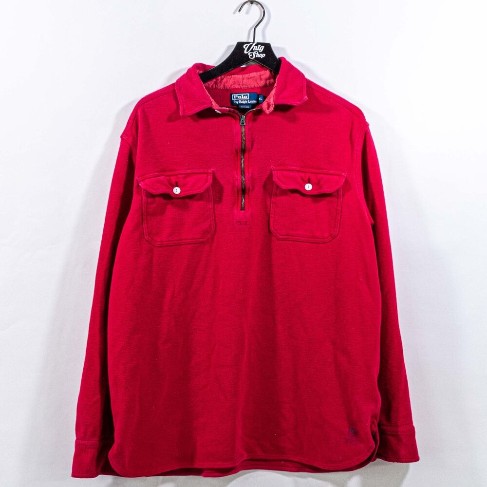 Polo Ralph Lauren 1/4 Utility Shirt XL Y2K Outdoors Streetwear Work